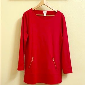 New Chico’s Long Sleeve A Line Tunic Size 1 (S)